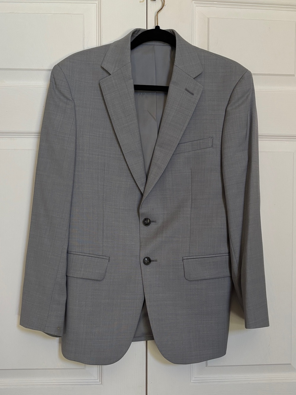Calvin Klein Men’s 38S Gray Wool Blend X Slim Fit Two Button Blazer
